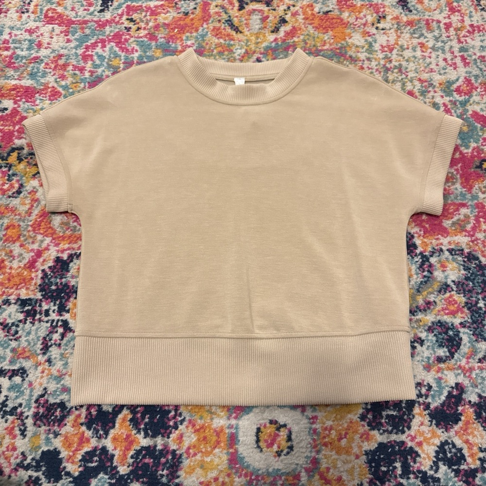Lululemon Softstreme Relaxed-Fit T-Shirt Size 2 tan